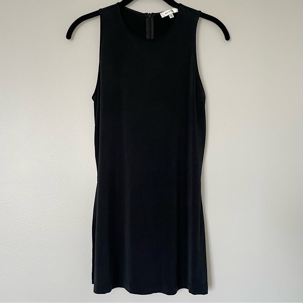Aritzia Babaton Long Black Silky Vander Sleeveless Top